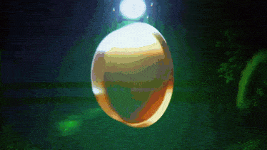 a glowing sphere is floating in the air