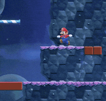 Super Mario Bros Wonder Wall Jump GIF - Super Mario Bros Wonder Wall Jump Walljump GIFs