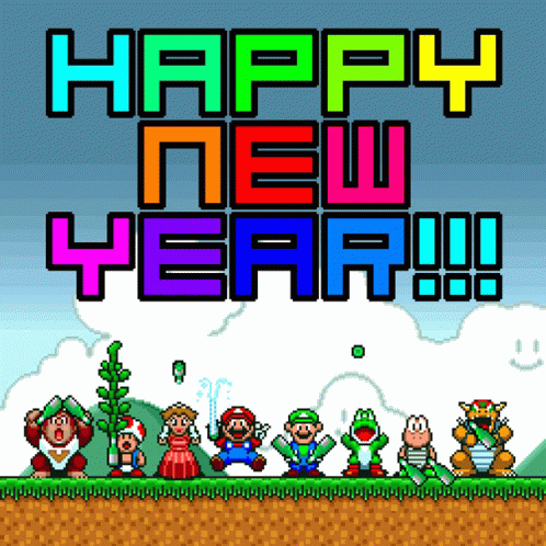 Mario 2020 GIF - Mario 2020 Happy New Year2020 GIFs