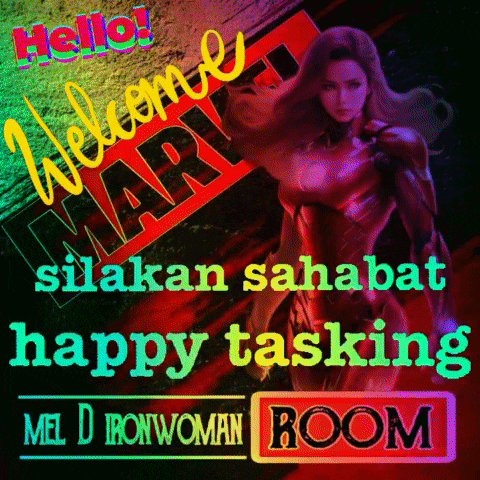 a poster for the mel d ironwoman room with a superhero on it