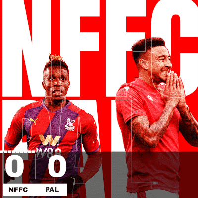 two soccer players on a red and white background with the letters nfc on top