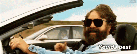 You Da Best GIF - Zach Galifianakis Thumbs Up Driving GIFs
