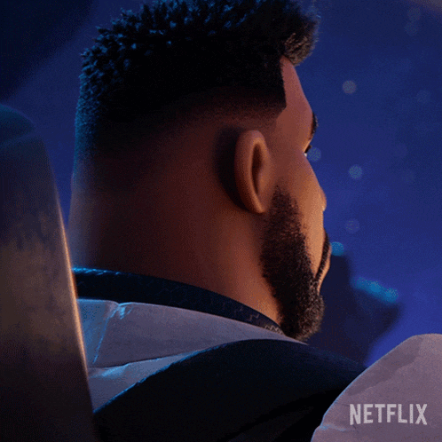 a close up of a man 's face with the word netflix on the bottom