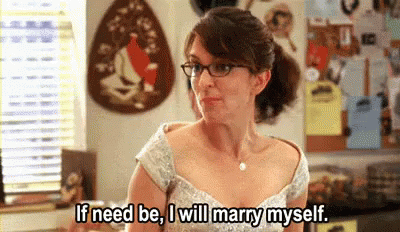 Forever Alone But Chill GIF - Tina Fey 30rock Marry GIFs
