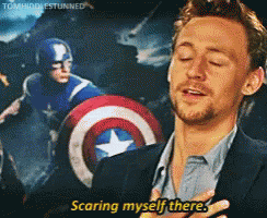 Scared Myself GIF - Scared Myself Tom Hiddleston GIFs