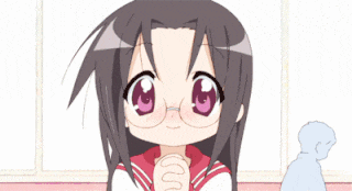 a girl wearing glasses and a red and white sailor uniform