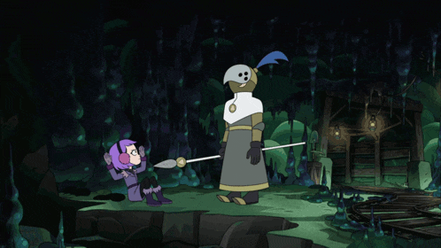a cartoon character laying on a rock with the words bye chat written above her