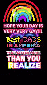 a poster that says hope your day is very very gay