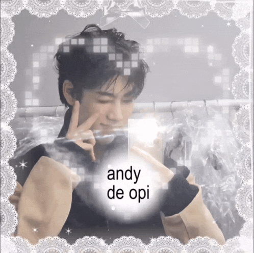 a picture of a man with the name andy de opi