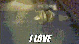 a blurred image of a person holding a balloon and the words i love