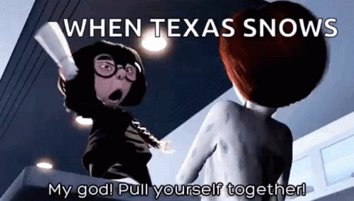 Snow Texas GIF - Snow Texas My God Pull Yourself Together GIFs