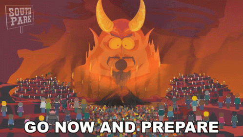 Go Now And Prepare Satan GIF - Go Now And Prepare Satan South Park GIFs