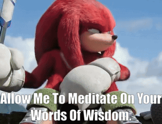 Knuckles Tv Show Allow Me To Meditate On Your Words Of Wisdom GIF - Knuckles Tv Show Allow Me To Meditate On Your Words Of Wisdom Words Of Wisdom GIFs