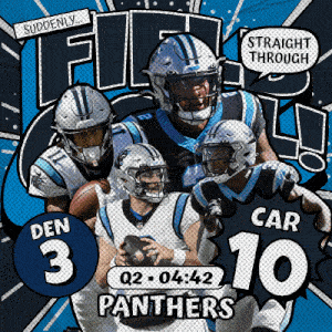 Carolina Panthers (10) Vs. Denver Broncos (3) Second Quarter GIF - Nfl National Football League Football League GIFs