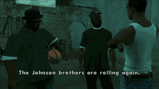 the johnson brothers are rolling again in this video game scene