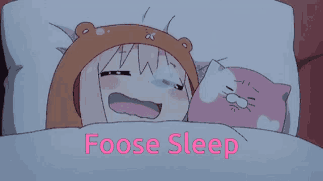 a cartoon of a girl laying in bed with the words " loose sleep " written above her