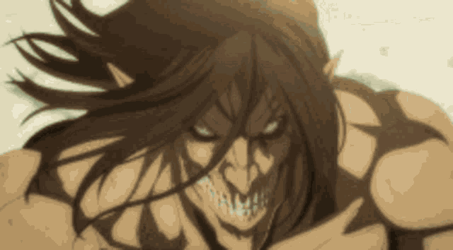 a close up of a cartoon character with a huge mouth