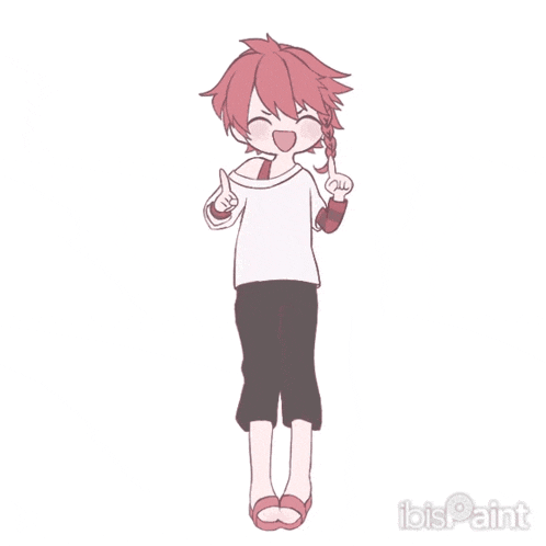 a drawing of a person with ibis paint written on the bottom right corner