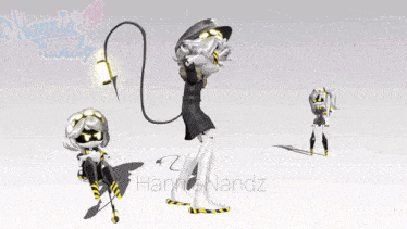 a 3d model of a cartoon character with the name hannia written on the bottom