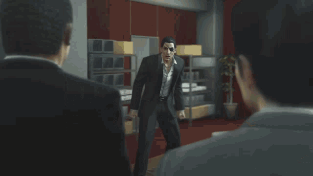 a man with an eye patch says now outta my way you meat sack