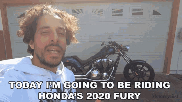 Today Im Going To Be Riding Hondas2020fury Motorcyclist GIF - Today Im Going To Be Riding Hondas2020fury Motorcyclist Motorcyclist Magazine GIFs