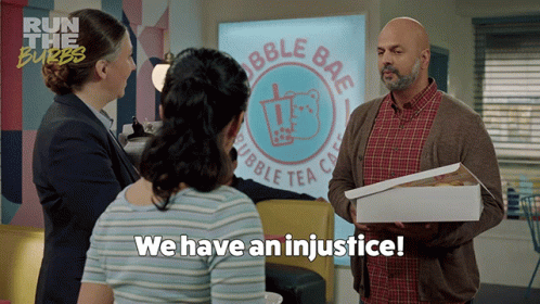 We Have An Injustice Ramesh GIF - We Have An Injustice Ramesh Run The Burbs GIFs