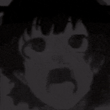 a black and white drawing of a girl with her tongue out .