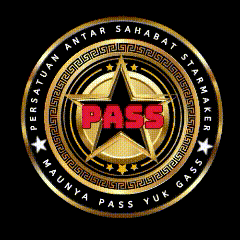 a gold coin with the words persatuan antar sahabat starmaker around it