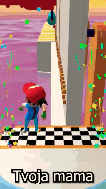 a screenshot of a game that says ' tvoja mama ' on the bottom