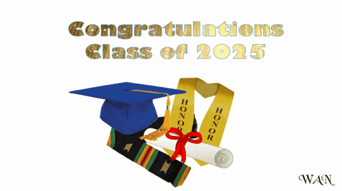congratulations class of 2025 with a graduation cap