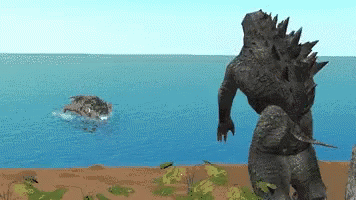 Godzilla Attack GIF - Godzilla Attack Crocodile GIFs