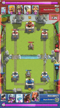 a clash of clans game is being played by kovalevy and aqua gamers