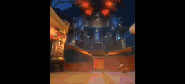 a frog is flying through the air in a video game .