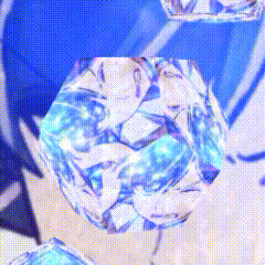 a close up of a diamond shaped object with a blue and white background