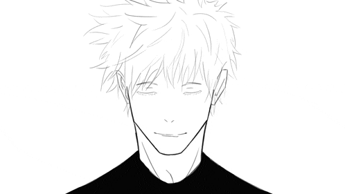 a black and white drawing of a man 's face with the words i 'd win below it