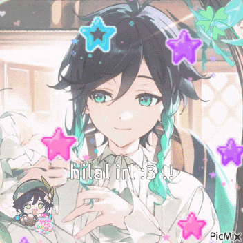 a picture of an anime character with the words hilal irl 3