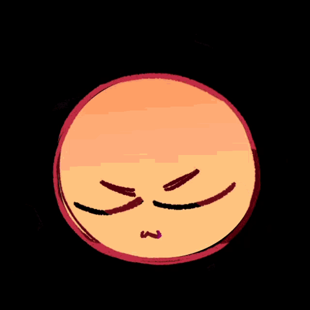 a cartoon smiley face with hearts surrounding it on a black background