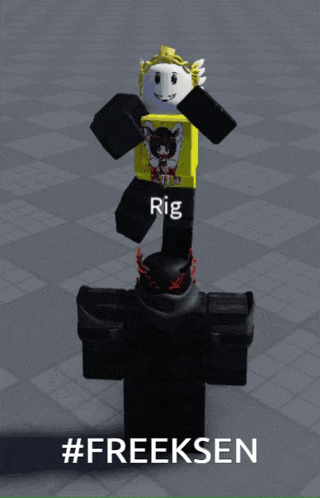 a picture of a roblox character with the hashtag #freeksen on the bottom
