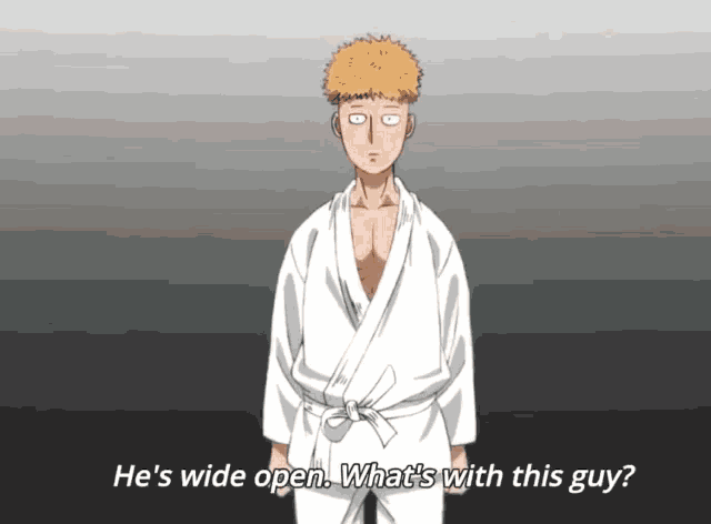 a man in a white robe says he 's wide open