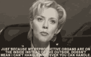 a black and white photo of a woman with a quote behind her