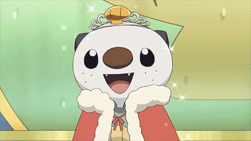 a cartoon otter wearing a crown and a cape