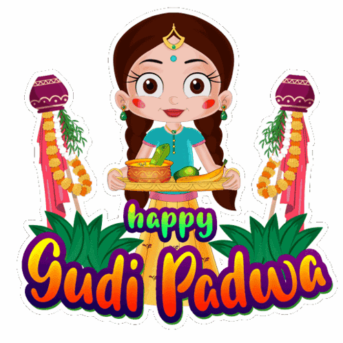 Happy Gudi Padwa Chutki GIF - Happy Gudi Padwa Chutki Chhota Bheem GIFs