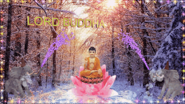 Lord Buddha Fountain GIF - Lord Buddha Fountain Trees GIFs