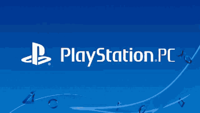 a man holding a microphone in front of a blue background that says playstation pc