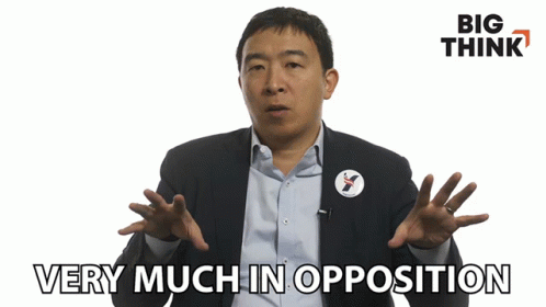 Very Much In Opposition Andrew Yang GIF - Very Much In Opposition Andrew Yang Big Think GIFs