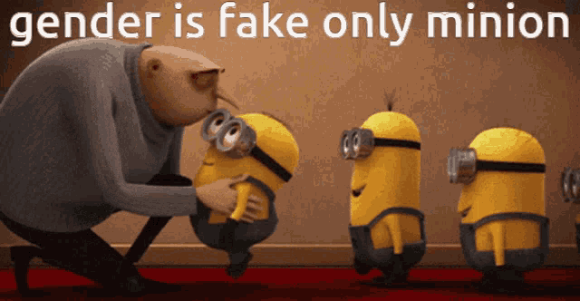 Gender Is Fake Only Minion GIF - Gender Is Fake Only Minion Kiss GIFs