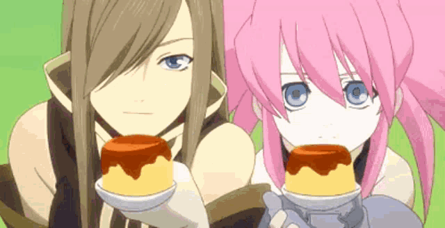 a boy and a girl are holding cups of food in their hands