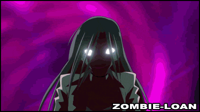 a picture of a man with the words zombie-loan written below him