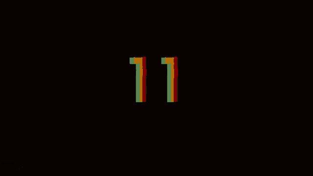 a black and white striped background with the letter ii in yellow