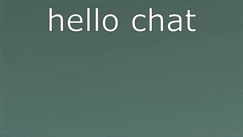 a plane is flying in the sky with the words hello chat on the bottom